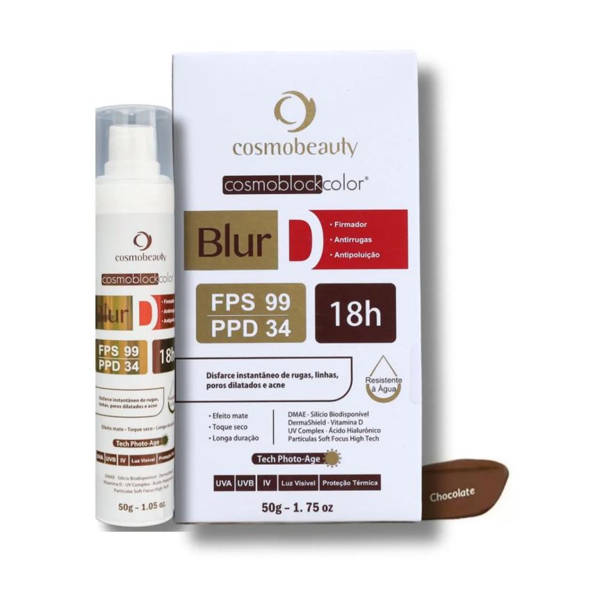 Cosmobeauty Cosmoblock Blur D 18H Firmador Fps 99 50g - Chocolate