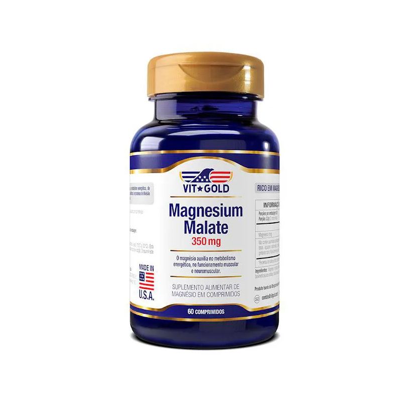 Vit Gold Magnesio Dimalato 350mg Vitgold 60 Comprimidos