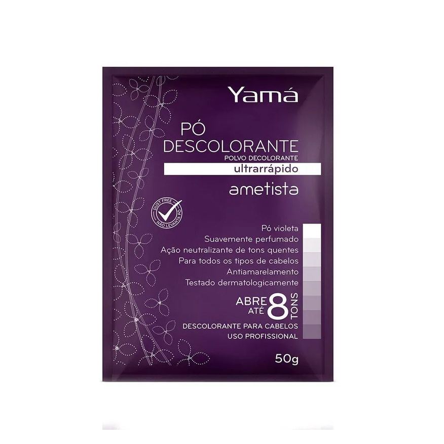 Yamasterol Descolorante em Pó Yamá Amestista 50g - Embalagem com 12 unidades