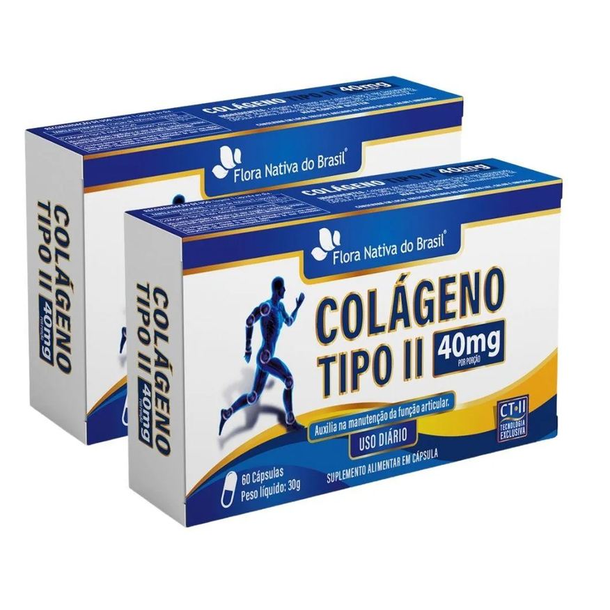 Flora Nativa Do Brasil Kit 2x Colágeno Tipo 2 60 cápsulas - Flora Nativa