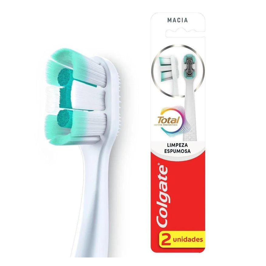 Colgate Escova Total Clean Sof - Embalagem com 2 unidades