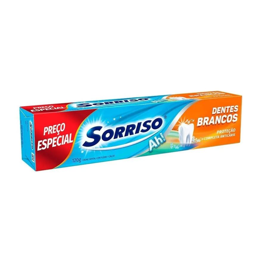 Sorriso Creme Dental Dentes Brancos 120g 12 unidades