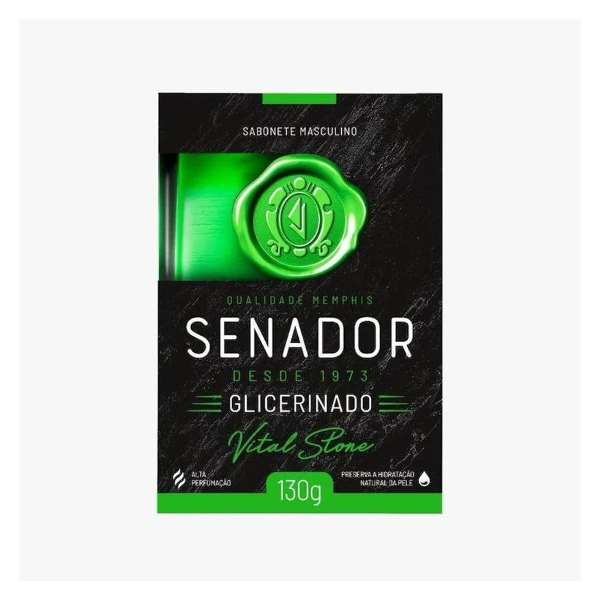 Senador Sabonete Stone Vital 130g - Embalagem com 12 unidades