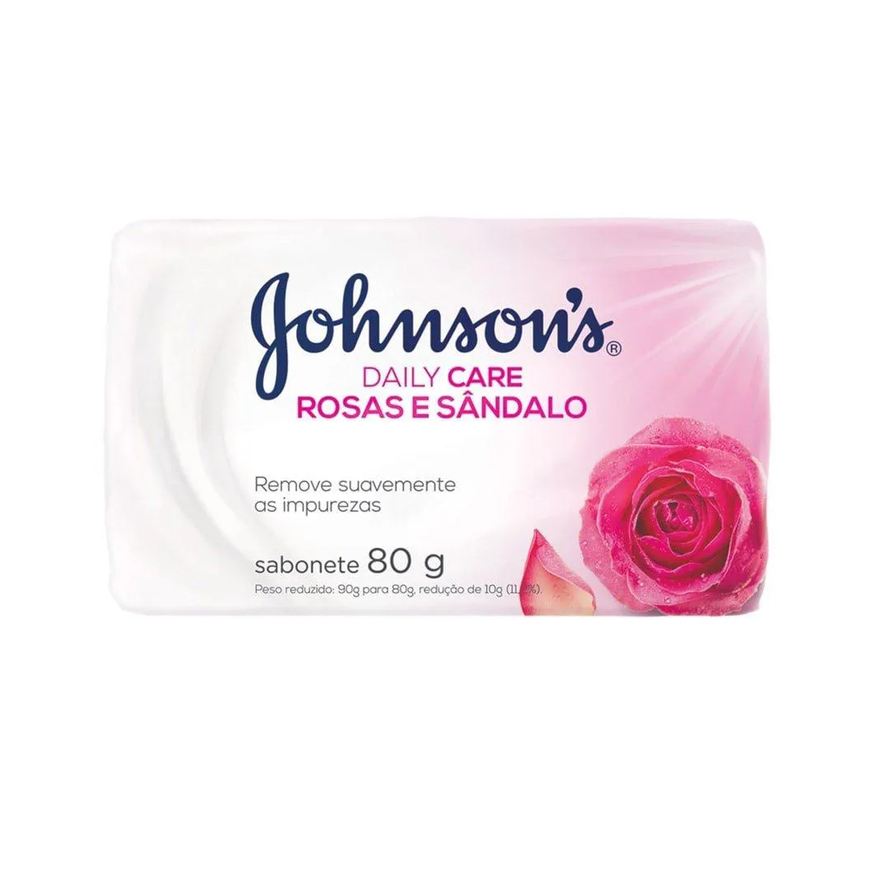 Johnson & Johnson Sabonete Johnson Imagine Rosas e Sândalo 80g - Embalagem com 12 unidades