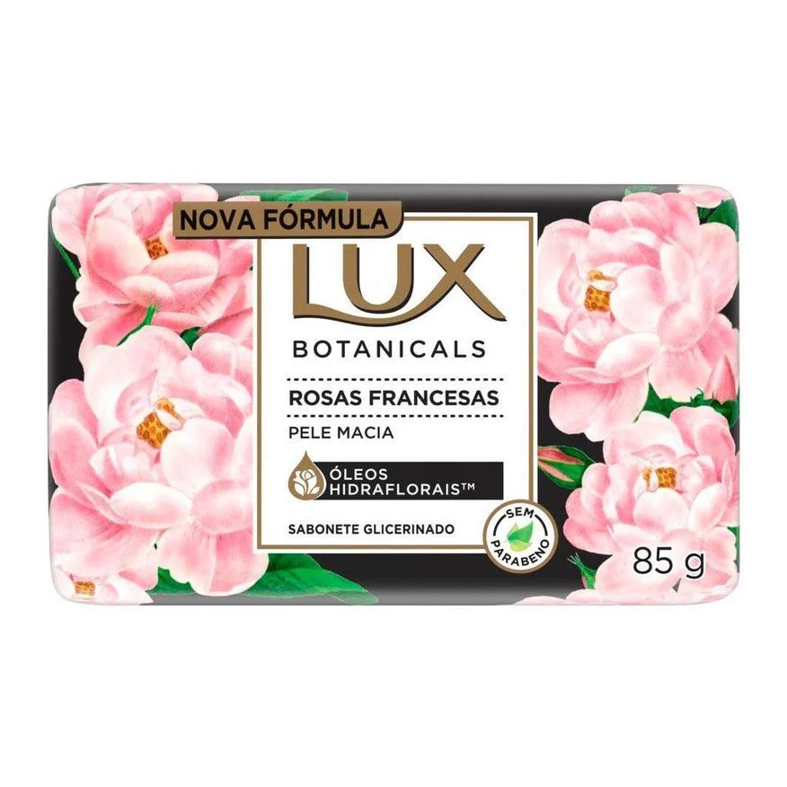 Lux Sabonete Botanicals Rosas Francesas 85g Embalagem com 12 unidades