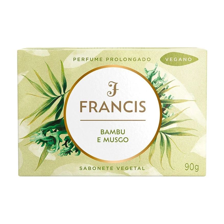 Francis Sabonete Luxo Bambu e Musgo 90g - Embalagem com 12 unidades