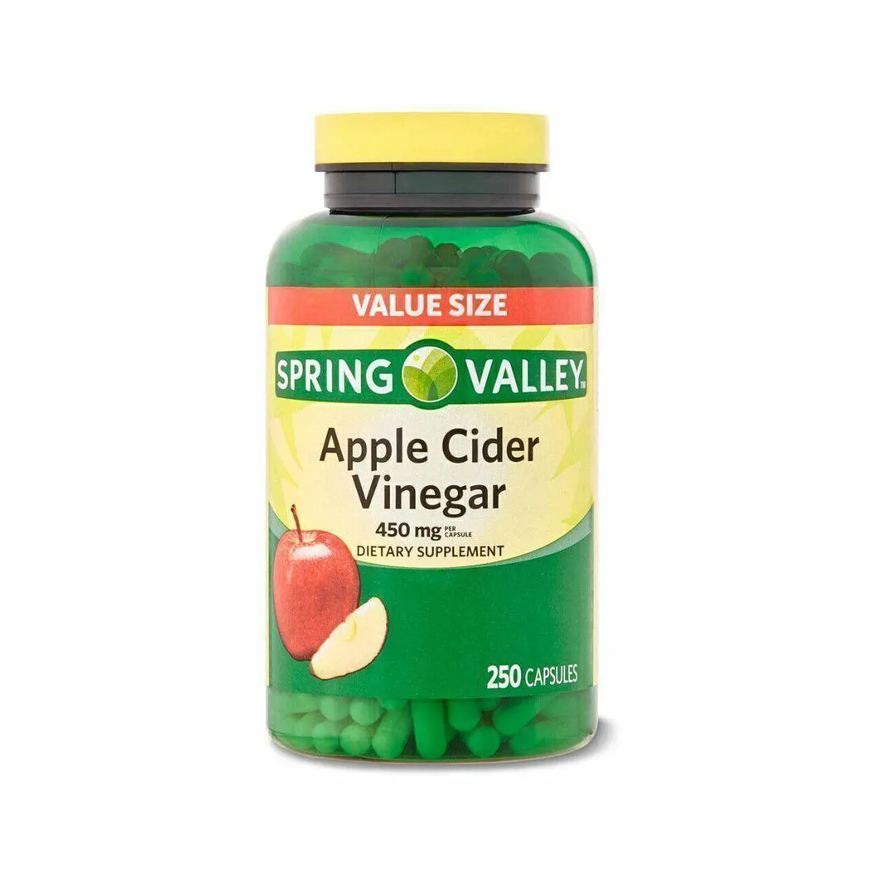 Spring Valley Vitamina Apple Cider Vinegar 450mg 250 Capsula