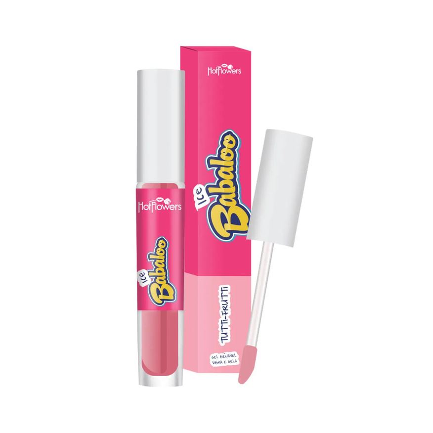Hot Flowers Gloss Labial Ice com Glitter Tutti-Frutti 15g