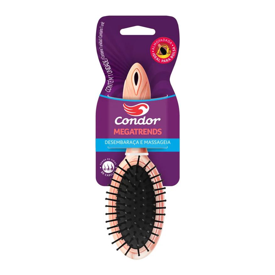 Condor Escova para Cabelo Todos os Tipos Almofadada Megatrends Ref. 9650