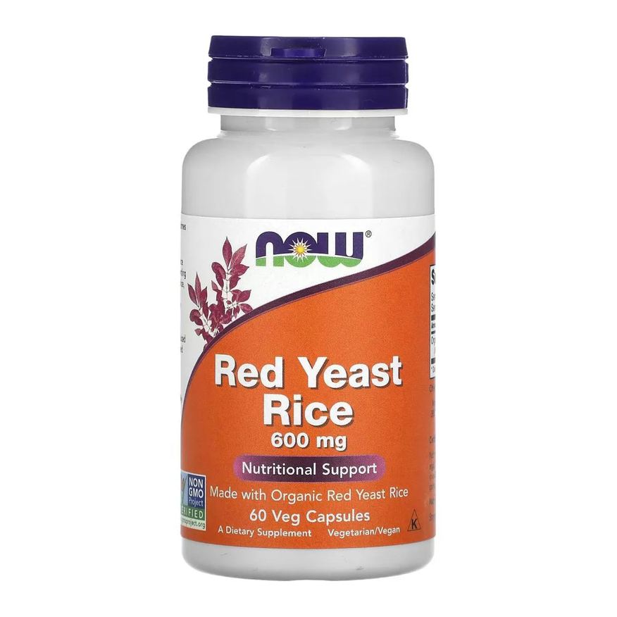 Now Foods Arroz de Levedura Vermelha 600mg 60 Capsulas