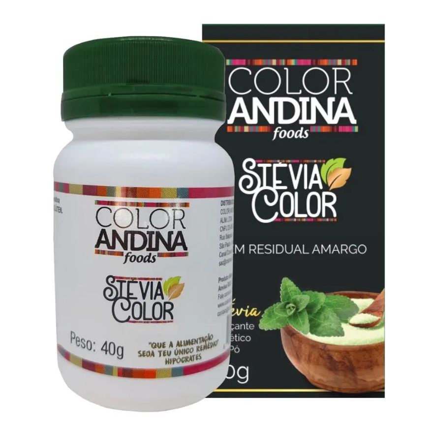Color Andina Adoçante Stévia 40g - sem Sabor Residual Amargo