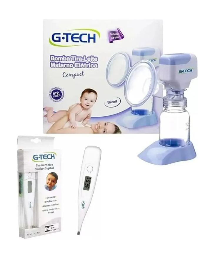 G-tech Bomba Tira Leite Eletrica + Termometro Axilar Digital