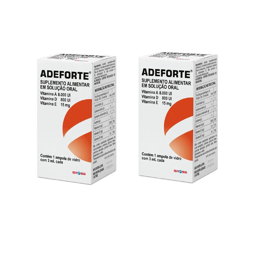 Gross Kit 02 Suplemento Alimentar Adeforte 1 Ampola de 3ml