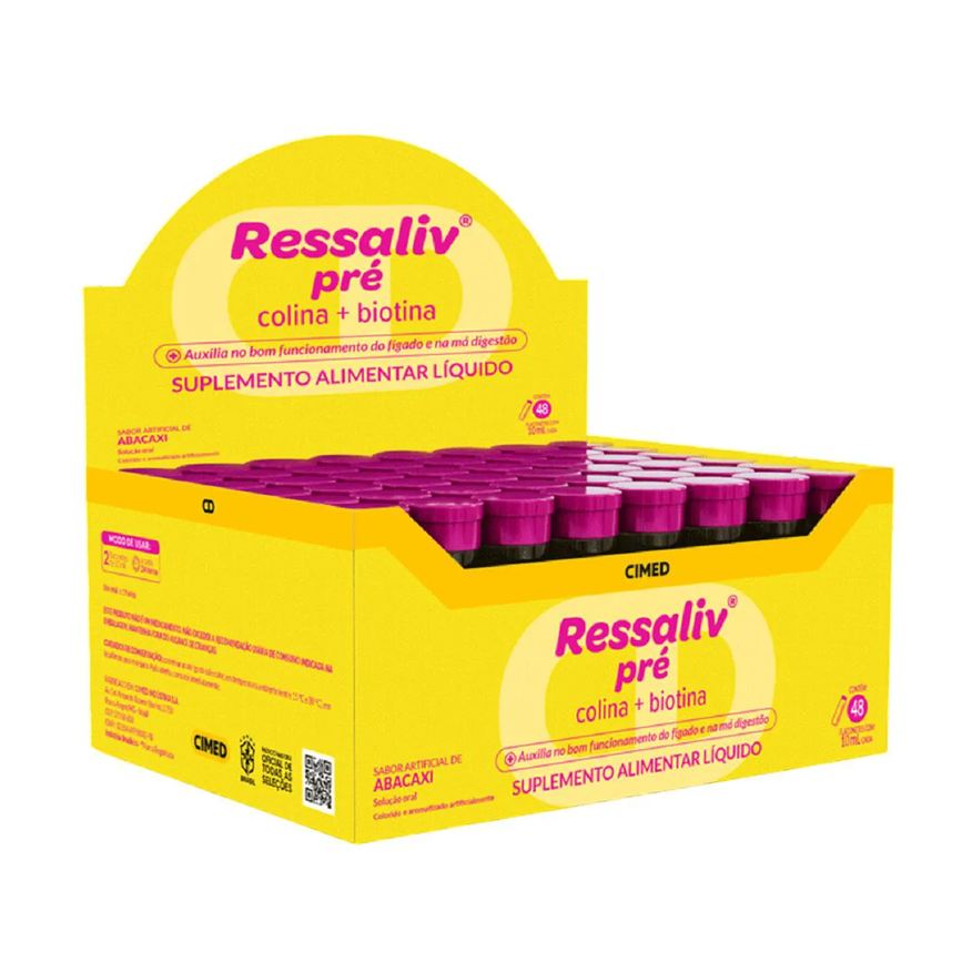 Cimed Ressaliv Pré Sabor Abacaxi com 48 Flaconetes