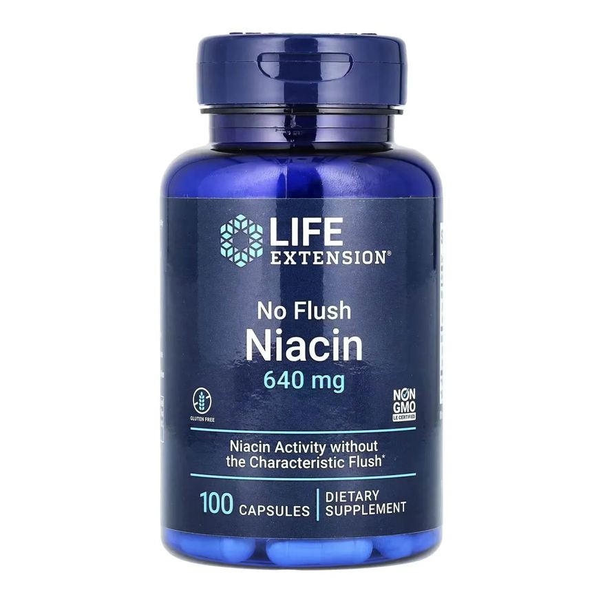 Life Extension Niacina no Flush 640mg 100 Capsulas