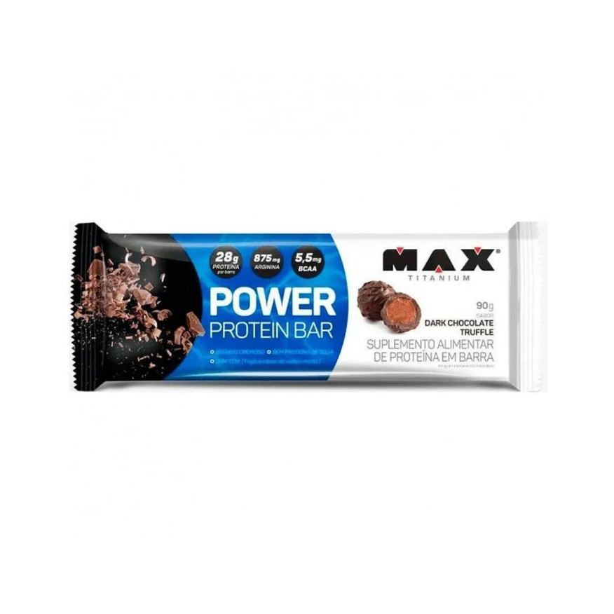 Max Titanium Power Protein Bar (90g) - Sabor: Dark Chocolate Truffle