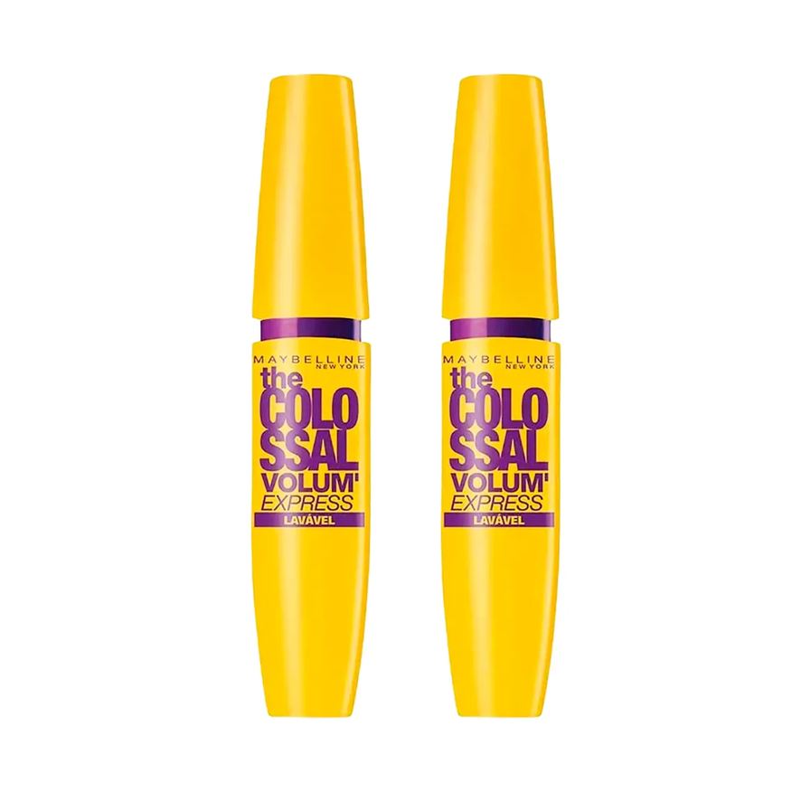 Maybelline Kit NY Máscara de Cílios The Colossal Volum' Express Lavável Preto, 9.2ml - 2 unidades