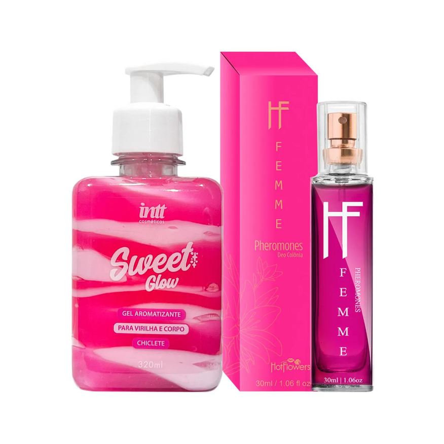 Intt Cosméticos Kit Skincare Sweet Glow Hidratante e Perfume Chiclete
