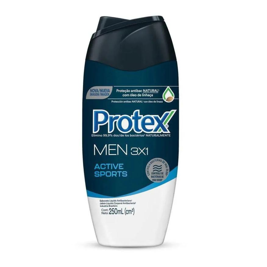 Protex Sabonete Líquido Men 3x1 Active Sports 250ml