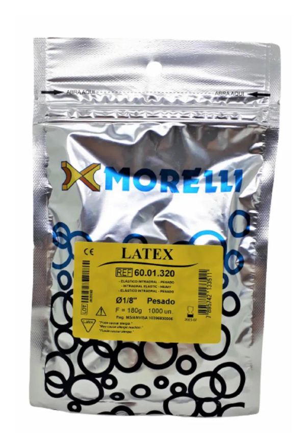Morelli Elástico Intraoral Látex 1000 Und. 1/8 Leve/ Médio/ Pesado - Pesado 6001320