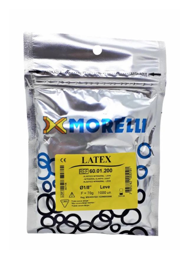 Morelli Elástico Intraoral Látex 1000 Und. 1/8 Leve/ Médio/ Pesado - Leve 6001200