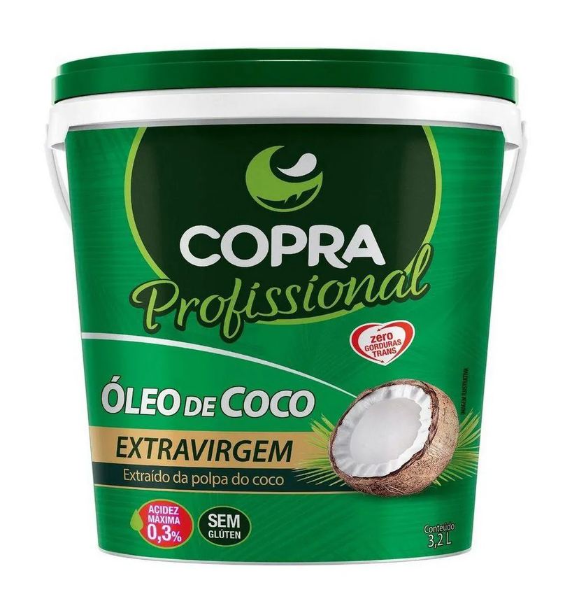 Copra Óleo de Coco Extravirgem Balde 3,2kg