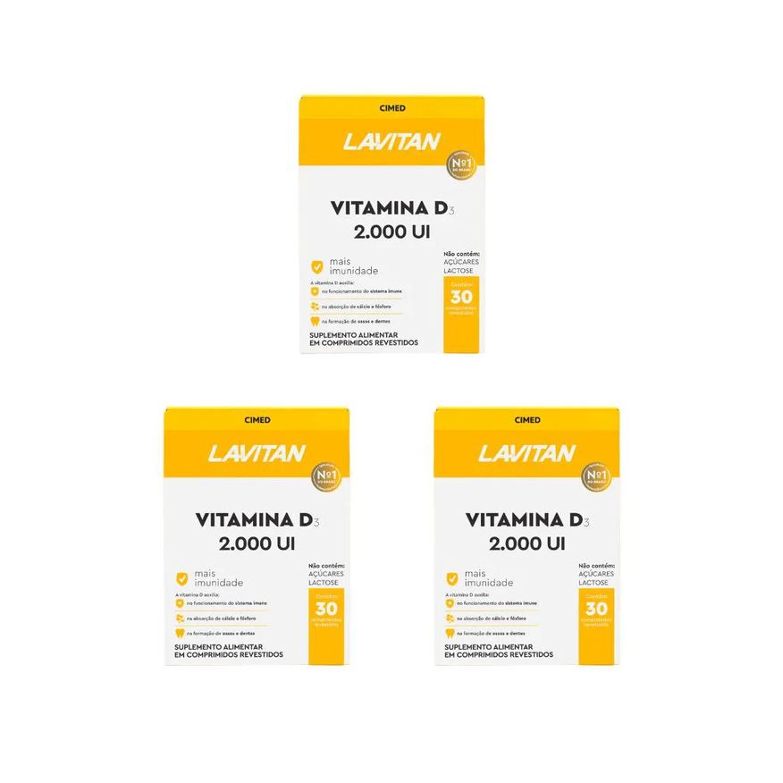 Cimed Kit 3 Lavitan Vitamina D 2.000ui - 30 Cpr