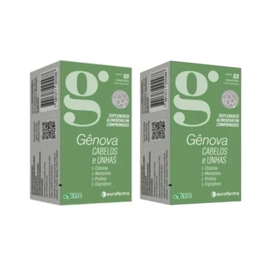 Eurofarma Kit C2gênova Suplemento Alimentar Cabelos Unhas