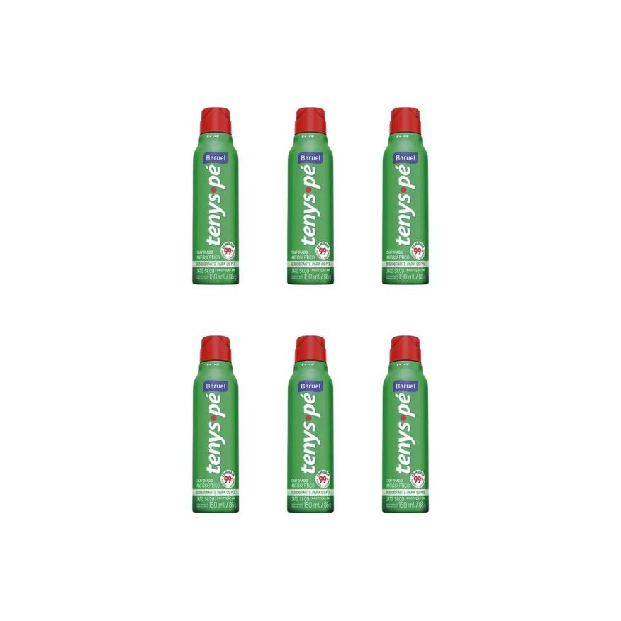 Pes Talco Tenys Pe Baruel Aerossol 150ml Seco Canforado - 6un