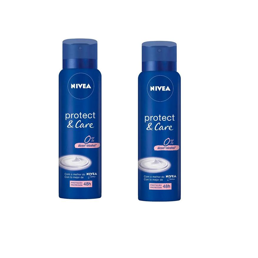 Nivea Kit 2 Desodorante Protect & Care 150ml 0%álcool -nivea