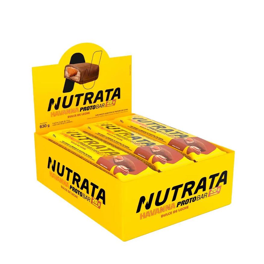 Nutrata Proto Bar - Sabor Doce de Leite Havanna - 9 unidades de 70g