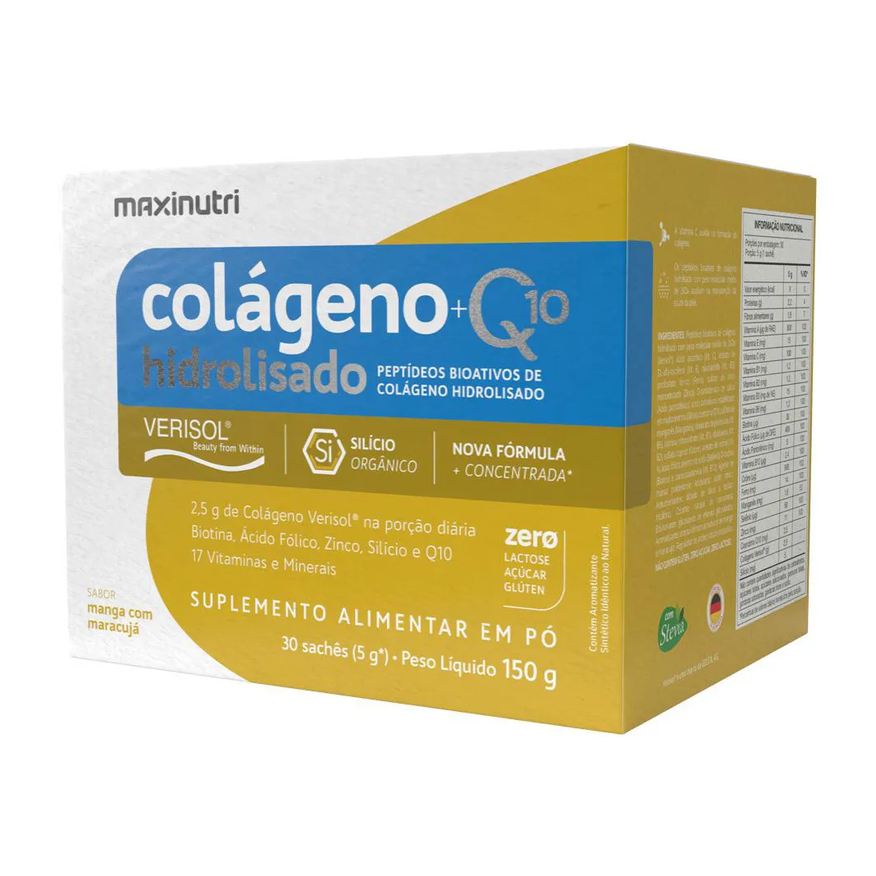MAXINUTRI COLáGENO VERISOL SACHêS MANGA/MARACUJá + Q10