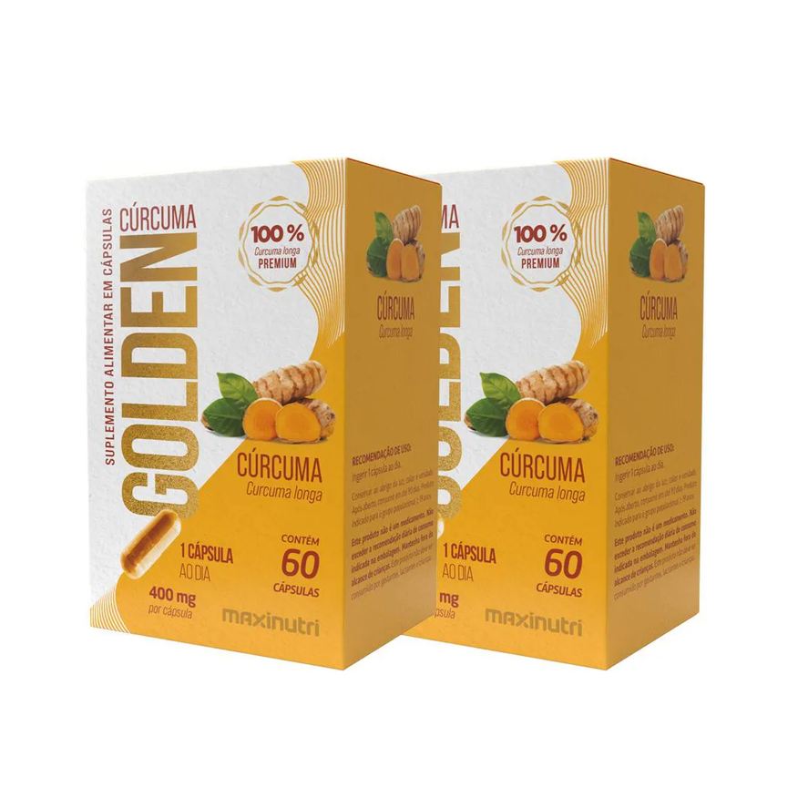 Maxinutri Kit 2 Curc Golden 400mg Cúrcuma Longa 60 cápsulas