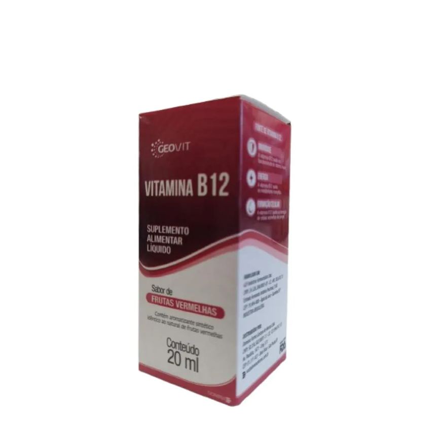 Geovit Vitamina B12 Sabor Frutas Vermelhas 20ml
