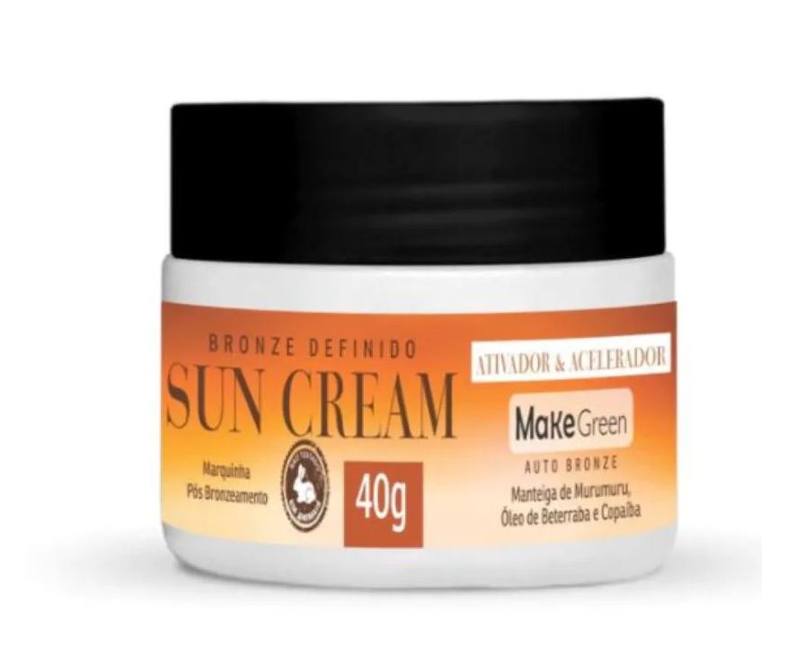Make Green Acelerador e Ativador de Marquinha Bronze Bronzeador Turbo Sun Cream