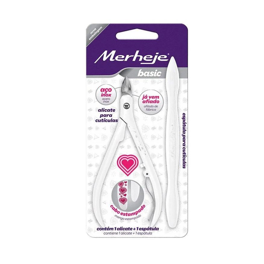 Merheje Alicate para Cutícula Basic Mix Decorado Embalagem com 12 unidades