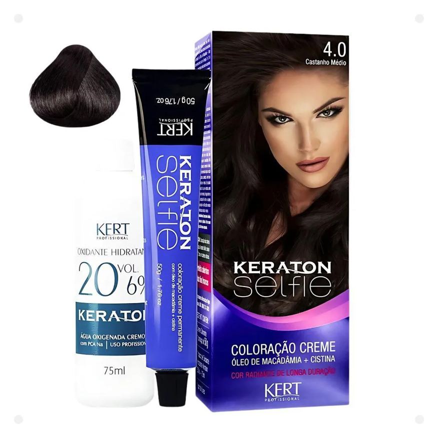 Kert Coloração Creme Keraton Selfie 4.0 Castanho Médio