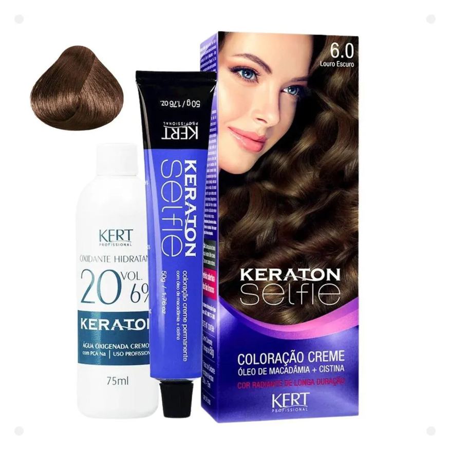 Kert Coloração Creme Keraton Selfie 6.0 Louro Escuro