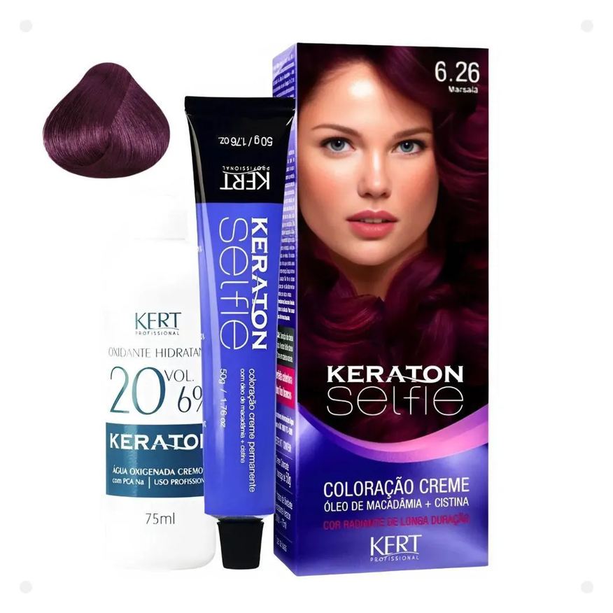 Kert Coloração Creme Keraton Selfie 6.26 Marsala
