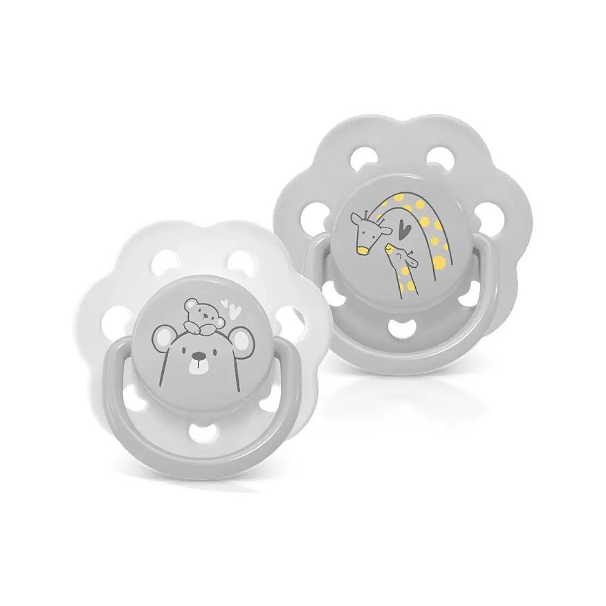 Lillo Kit com 2 Chupetas Bico em Silicone Candy 0M+ Neutral
