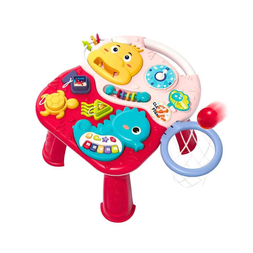 Maxi Baby Mesa de Atividades Infantil Educativa 2 em 1 Ocean Vermelha