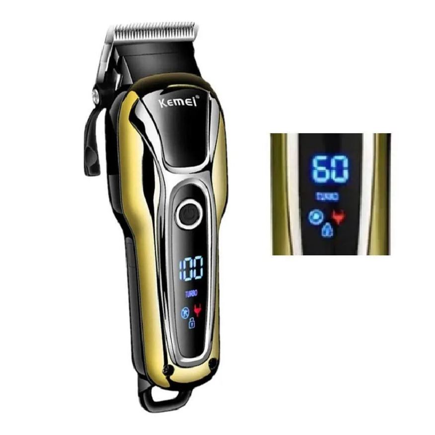Kemei Maquina de Cortar Cabelo sem Fio Turbo Profissional Km-1990