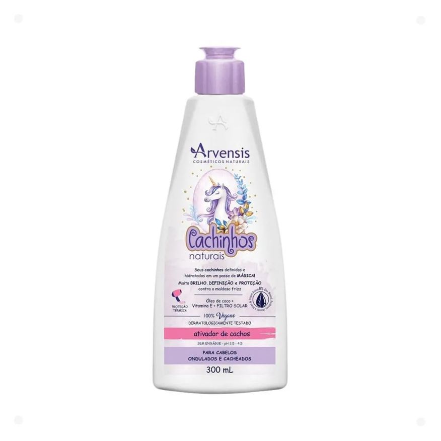 Arvensis Ativador de Cachos Cachinhos Naturais Cabelos Ondulados e Cacheados 300ml
