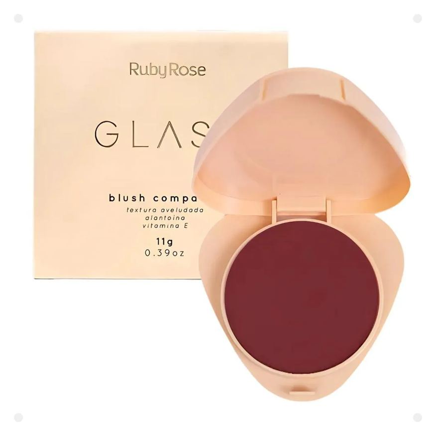 Ruby Rose Blush Compacto Glass Gb70 Hb-6120-7