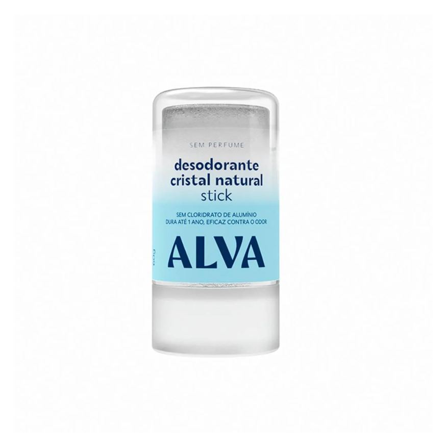 Alva Desodorante Vegano Sem Alumínio Stick Cristal Personal Care Cristal Natural 12h Sem Perfume 60g