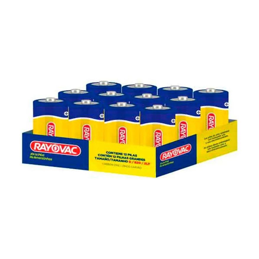 Rayovac Pilha Amarelinha 10210 Grande - Embalagem C/ 12 Unidade