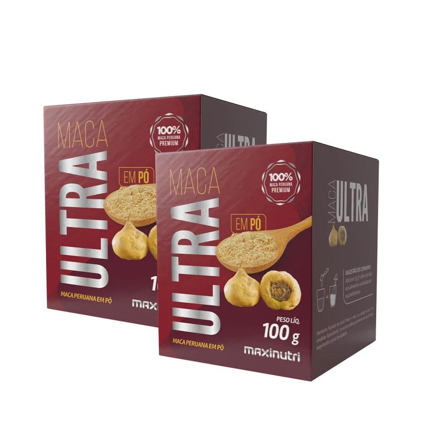 MAXINUTRI KIT 2 MACA ULTRA EM Pó 100g OGIRINAL 100% MACA
