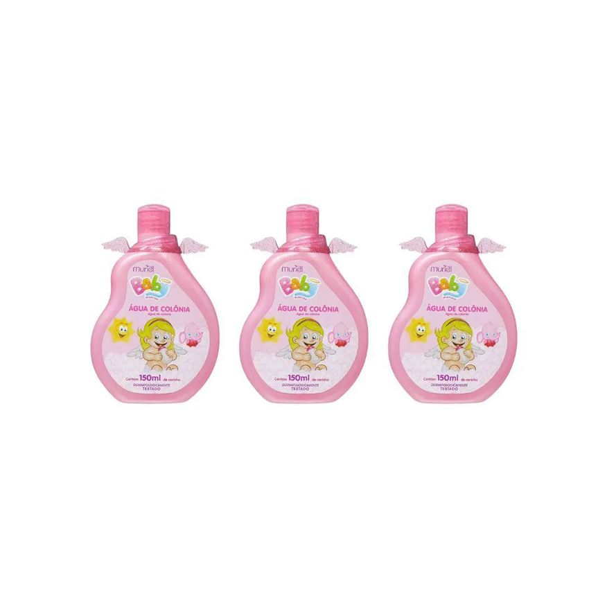 Muriel Colonia Baby 150ml Menina - Kit com 3 unidades