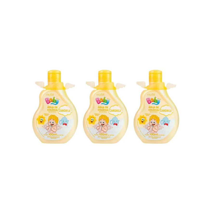 Muriel Colonia Baby Camomila 100ml - Kit com 3 unidades