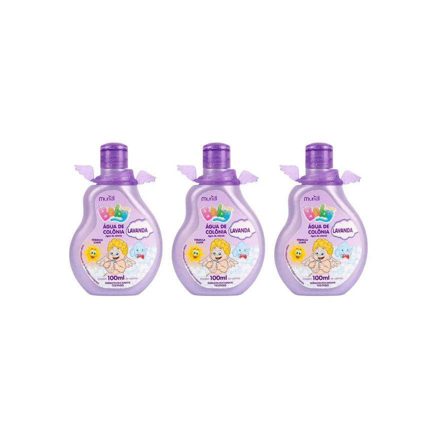 Muriel Colonia Baby Lavanda 100ml - Kit C / 3un